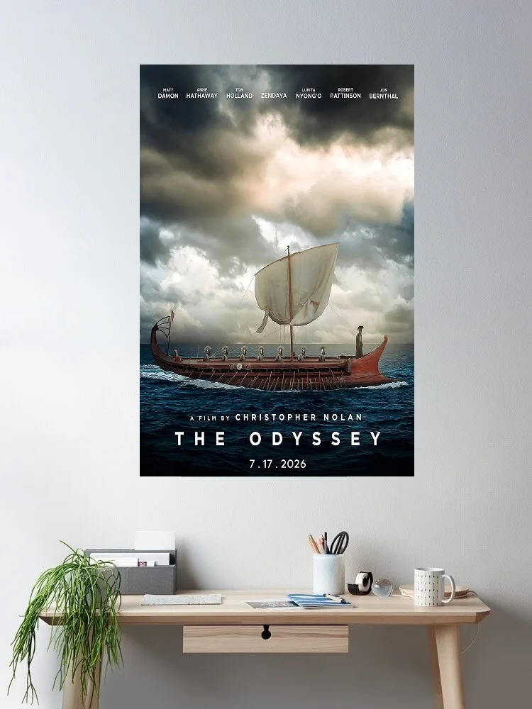 The Odyssey 2026 Movie Art Print Canvas Poster, Living Room Decor, Home Wall Picture