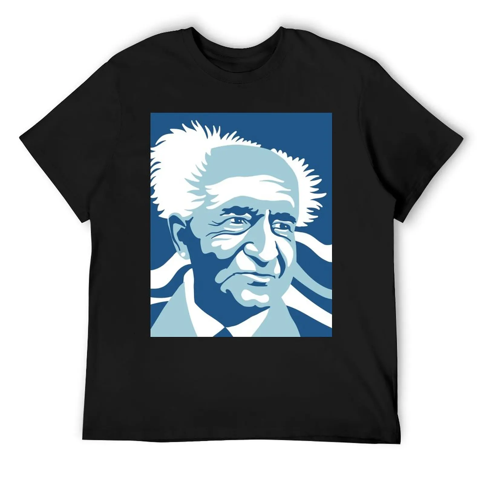 

David Ben Gurion Vector Illustration T-Shirt plus sizes sweat clothes mens big and tall t shirts