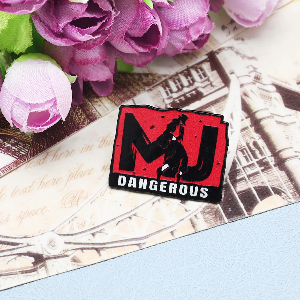 3Pcs/set Vintage King of Pop Music Enamel Lapel Pins Collectible Brooch Badges, Fashion Decor Accessories for Backpack Fans Gift