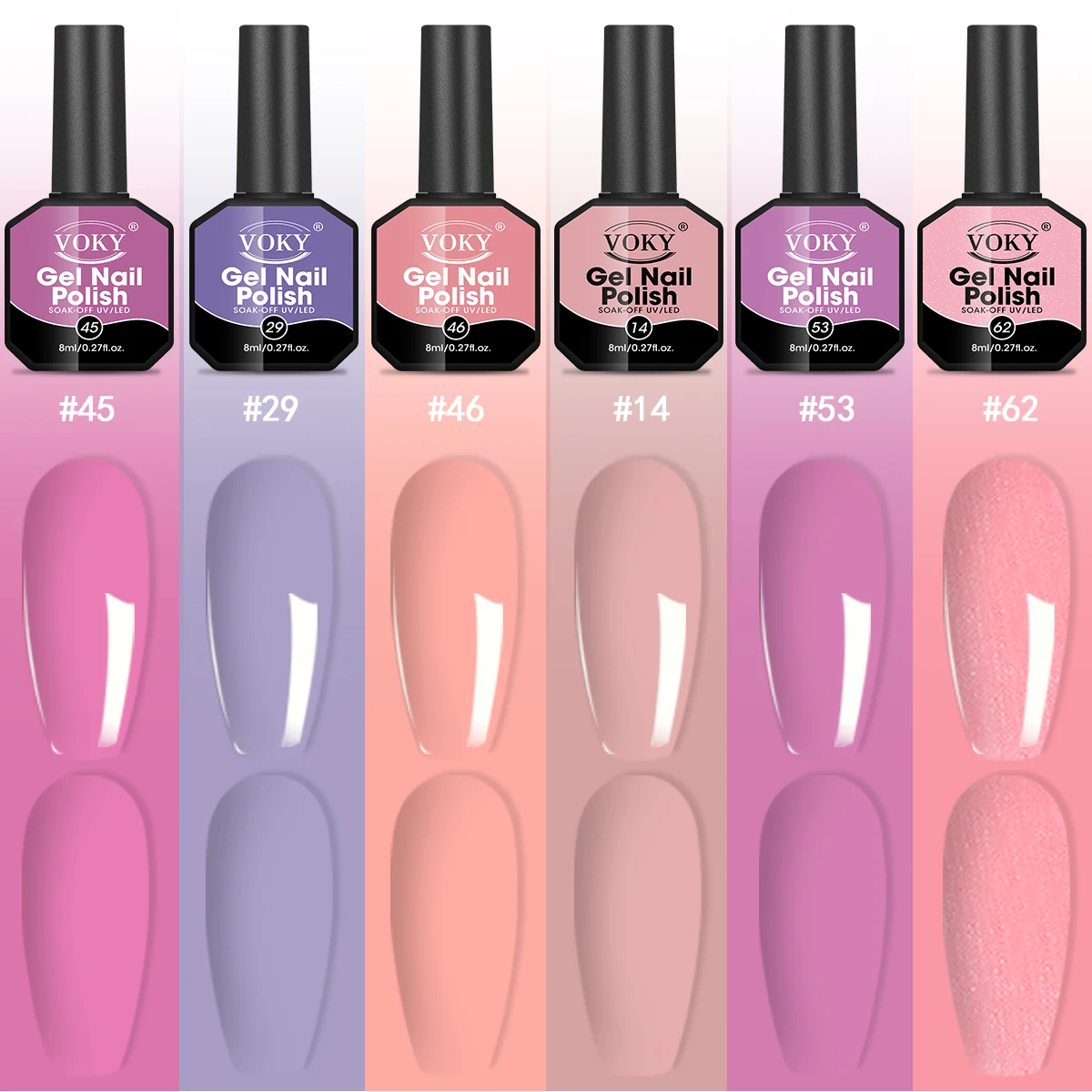 مجموعة غراء أظافر جل مكونة من 6 قطع، ملونة للنساء، مقاومة للاهتراء، ليس من السهل أن تتلاشى، منزل مشبع للغاية، يمكنك صنعها بنفسك، أظافر قابلة للإزالة