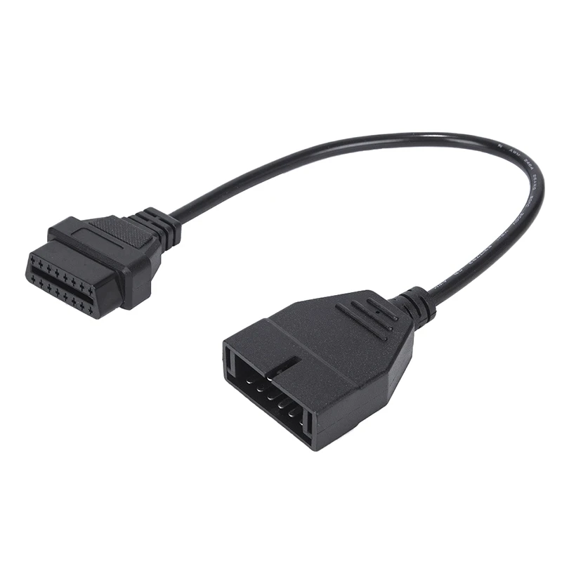 Car Diagnostic Tool OBD2 Connector Adapter for Gm 12 Pin to OBD2 16 Pin Cable Auto Scanner Adapter