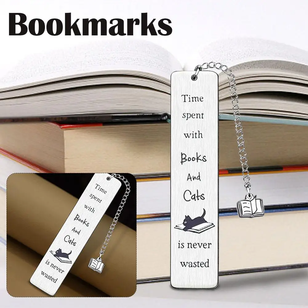 Stainless Steel Bookmark Lettering Slogan Bookmark  For Pages Books Readers Children Collection Wholesale