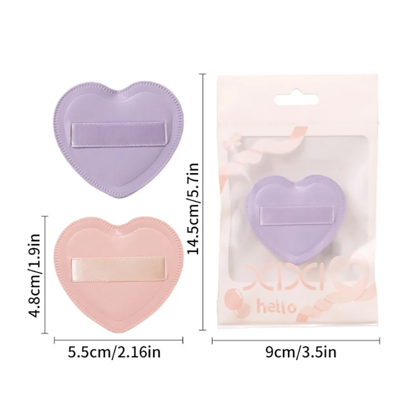 Heart-Shaped Soft Cotton Candy Powder Puff Smooth Makeup Sponge Powder Liquid Foundation Concealer Cream Velvet Cosmetics Puff