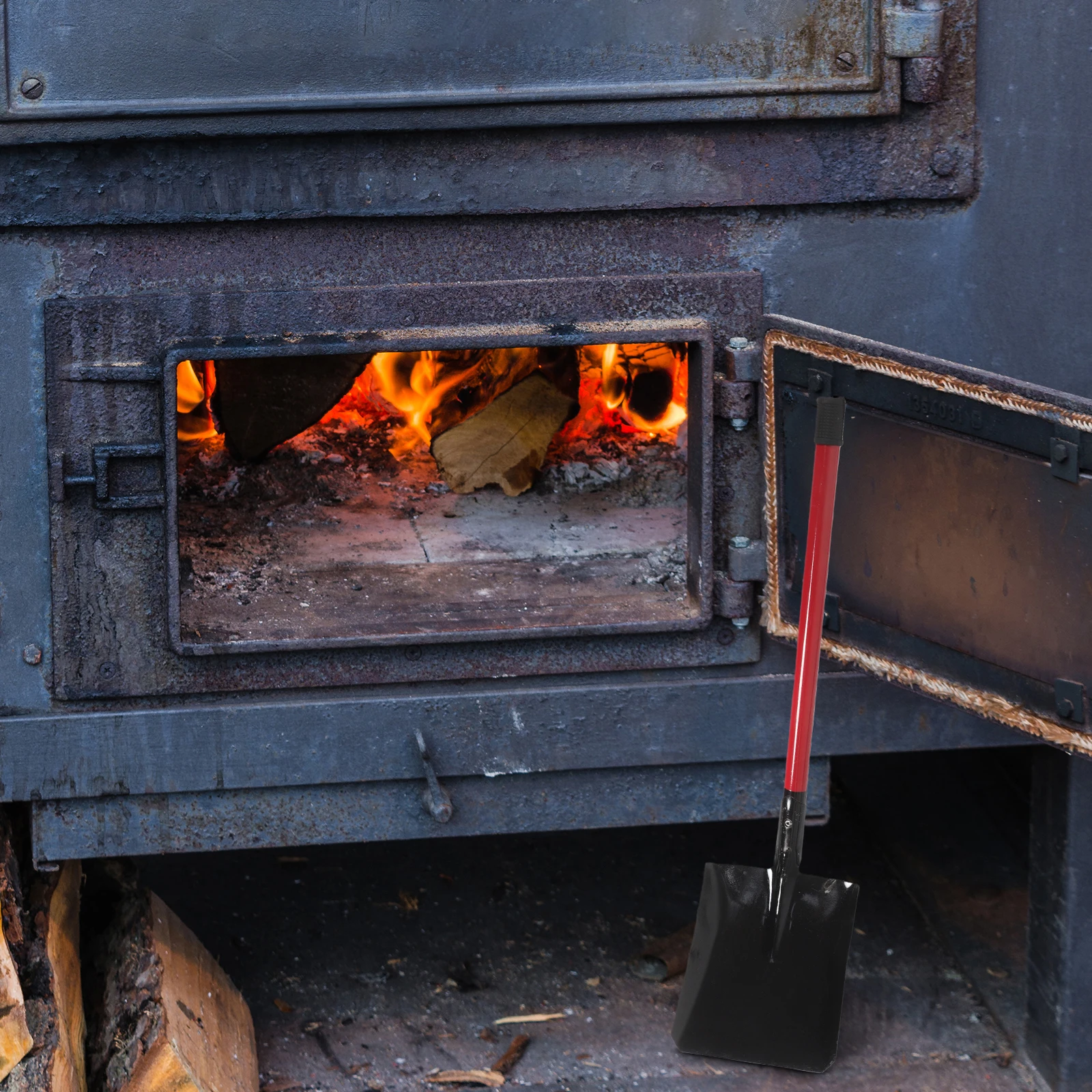 

2Pcs Long Handle Coal Scoop Metal Fireplace Ash Shovel for Kitchen Stove Cleaning Soil Digging Utility Shovel Coal Tool