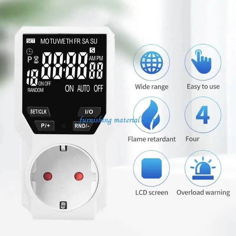 Y5GD Timing Controller Programmable Countdown Time Switches LCD Display Programmable Timer Socket Energy Saving Enduring