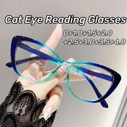Women's Cat Eye Frame Reading Glasses Unisex Men Anti Blue Light Far Sight Eyeglasses Ladies New Fashion Presbyopia Eyewear