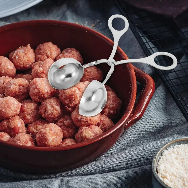 1/3/5pcs Stainless Steel Meatball Maker Ergonomic Scoop Meat Baller Tool for Home Kitchen Fish Ball Maker Meatballs Cooking