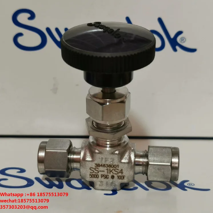 

For Swagelok SS-1KS4 Stainless Steel Integral Valve Cap Needle Valve 0.37Cv 1/4. Clamp Casing Joint PCTFE Stem Head 1 Piece