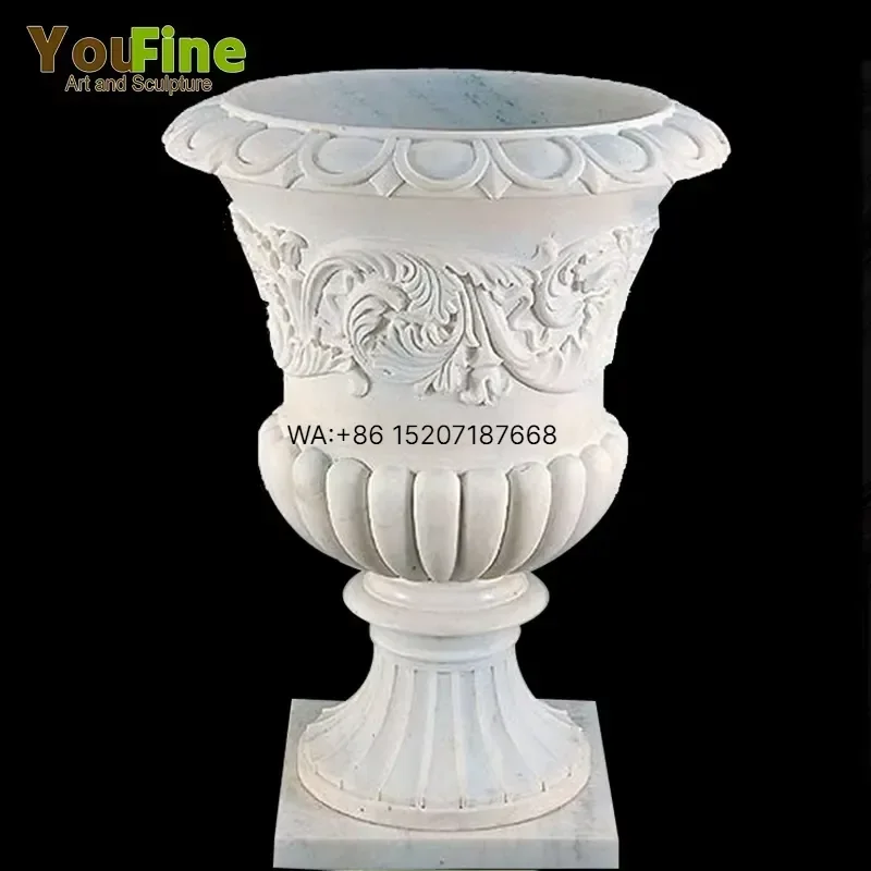 Wmwmnu for Decorative Garden Western Style Marble Flowerpots
