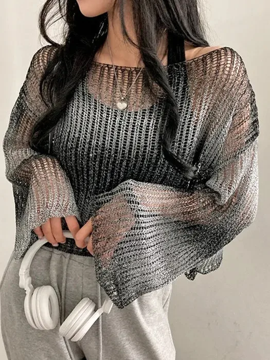 

Ранняя осень, свободный тонкий длинный свитер Све, женская шикарная модная асимметричная верхняя одежда, утягивающий вязаный топ