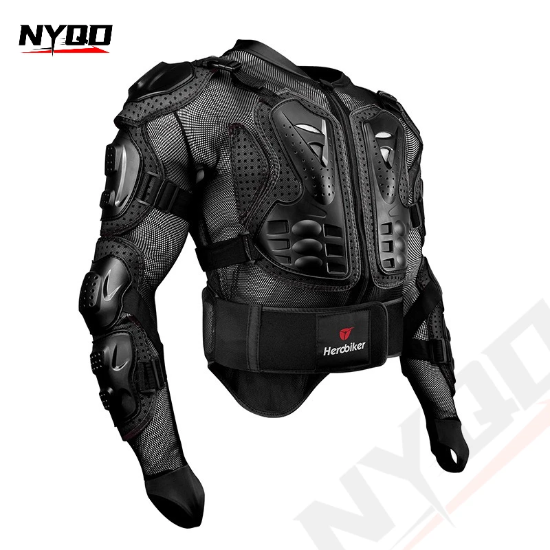 Motorcycle Protective Armor Jacket for Off-Road Motocross, Anti-Crash Knee Elbow Chest Neck Protector Set view 6