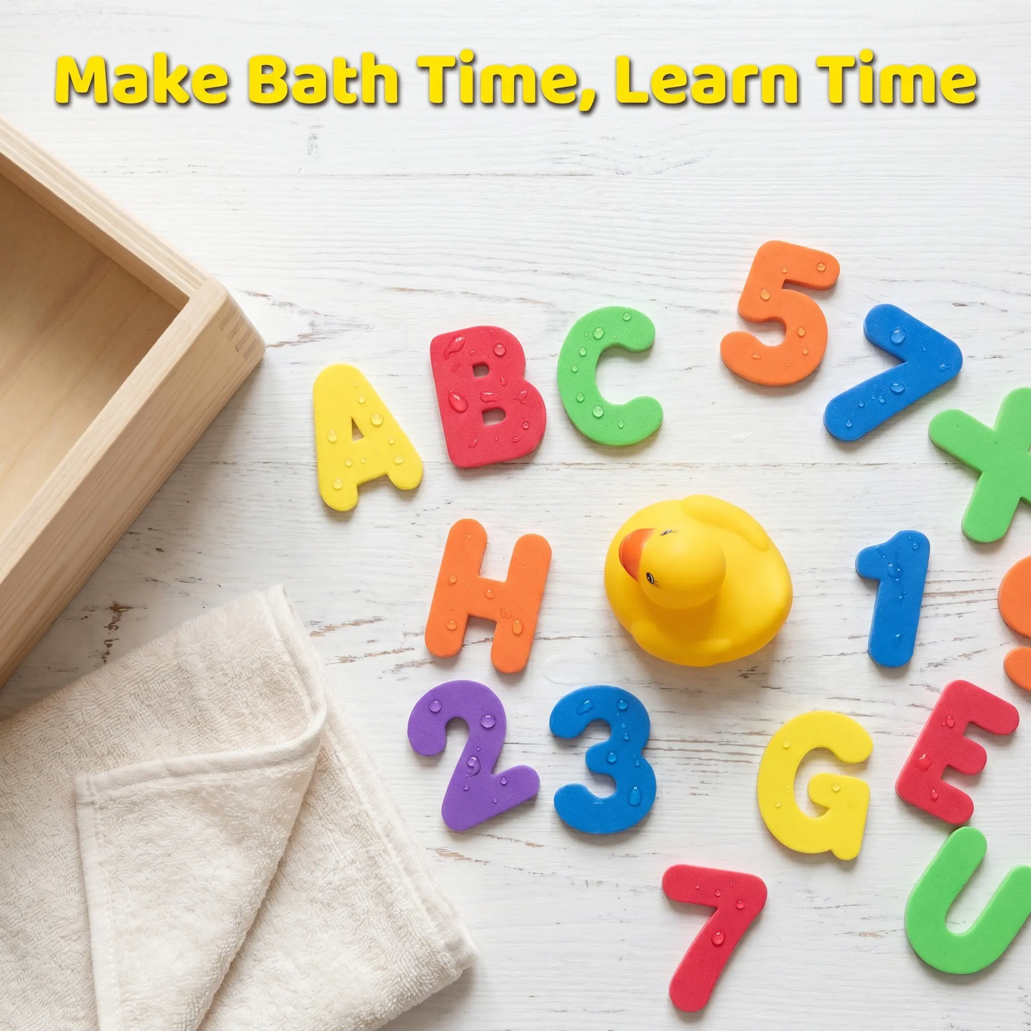 1Set Colorful Eva Alphabet Bath 26 Letters 10 Numbers Educational Bathtime Learning Tool for Toddlers