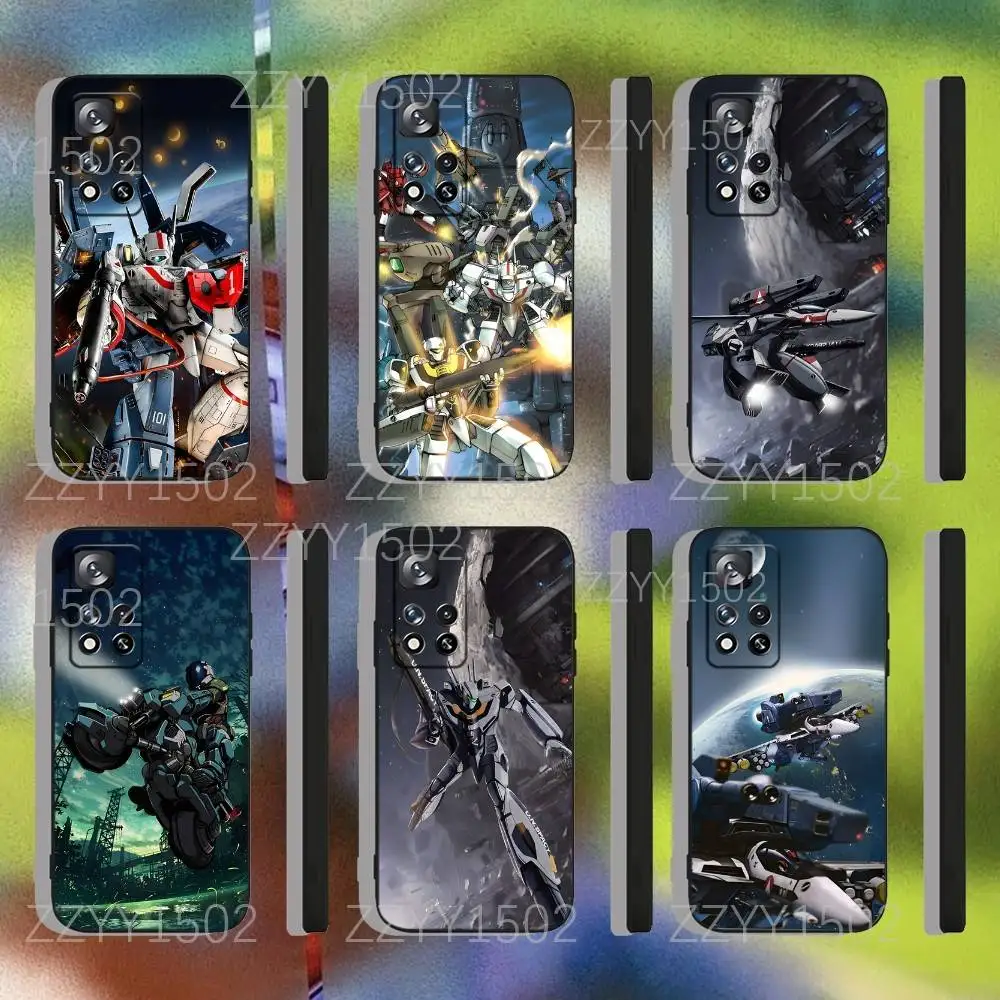 Coque de téléphone r-robotech Macross pour Samsung S25,S24,Ultra,S20,S30,Plus,S22,S23,Ultra,Plus,5G, Silicone noir souple