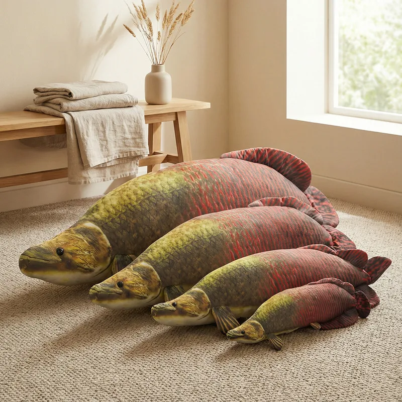 

Подушка-игрушка Pirarucu Arapaima Gigas из серии «Морская жизнь», в виде рыбы-окуня, забавная подушка-игрушка, милый подарок для детей и друзей