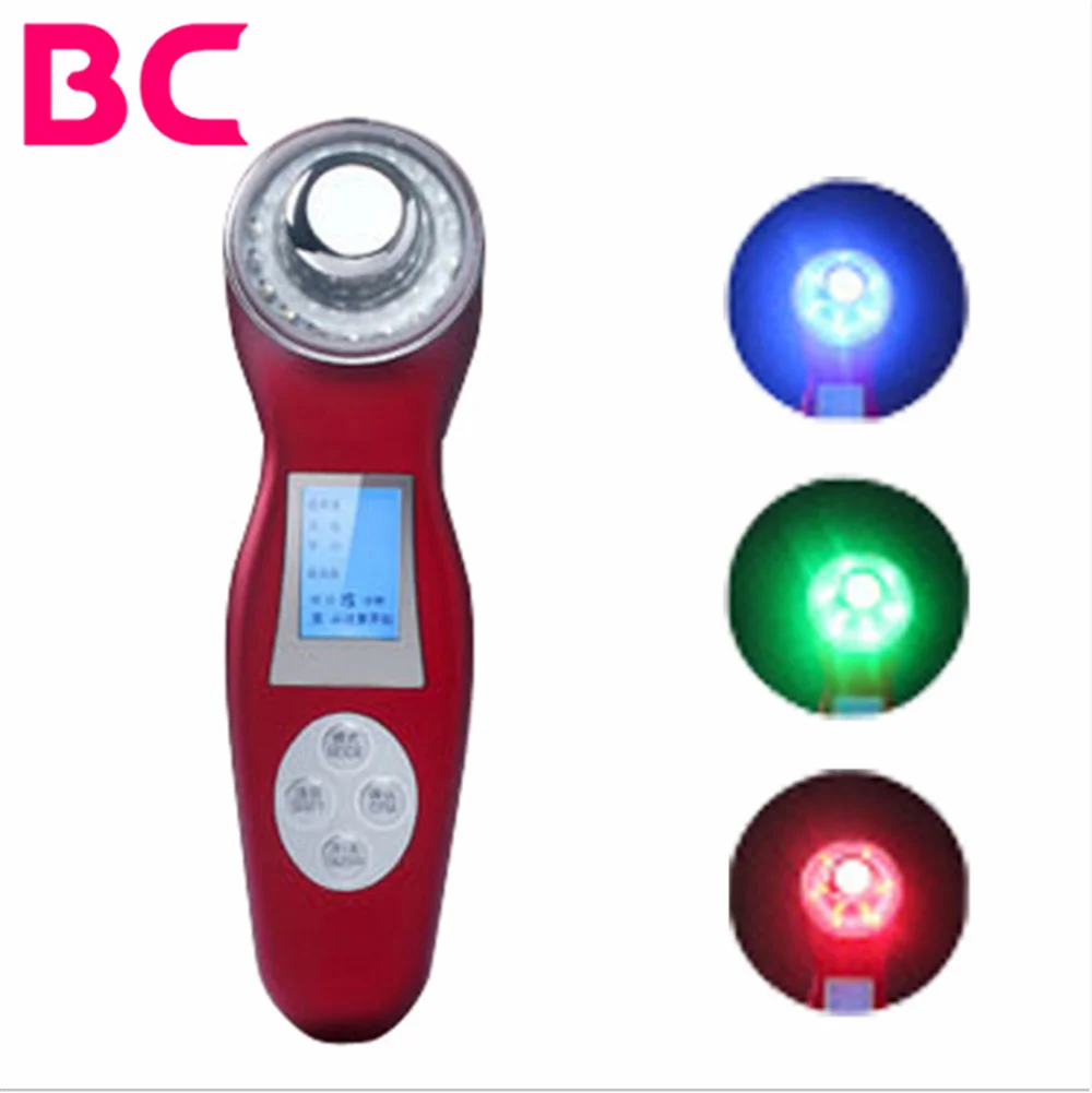 NewRechargeable 3mhz LED Photon Care Galvanic Skin Cleaner Ion Sonic Ultrasound face Lift Beauty Device Ultrasonic Face Massager