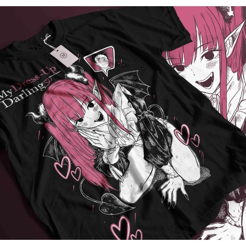 Marin Kitagawa T-shirt My Dress Up Darling Anime Lovers Gift T-shirt 2026 Summer Men Women Fashion Cotton Y2K Oversized T-shirt