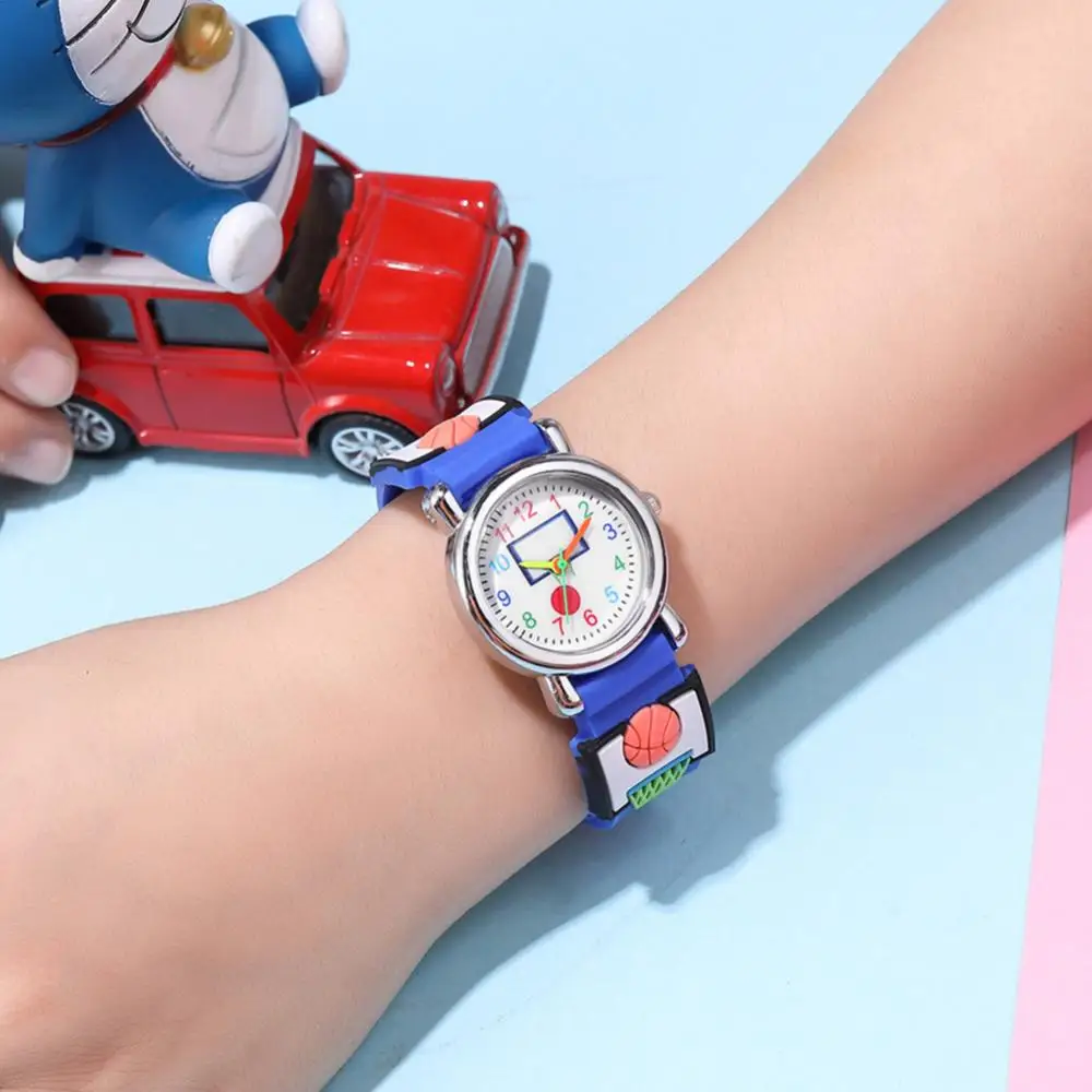 Regalo sportivo orologio da polso regolabile carino modello di pallacanestro multicolore ragazzi Sport ragazze bambini ragazzi ragazze compleanni