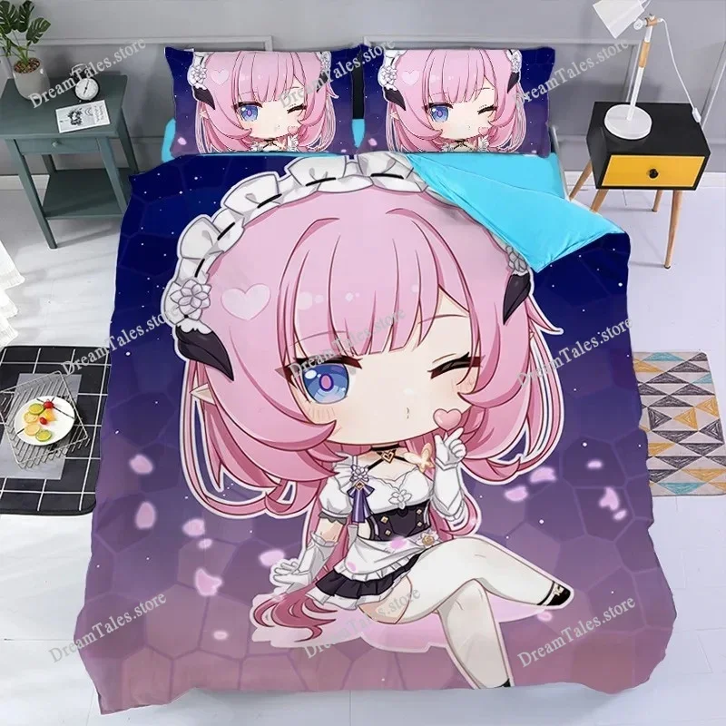 

Anime Elysia Duvet Cover Set Sexy Girl Bedding Set Kawaii Girls Quilt Cover Pillowcase 3D Prints Bedroom Decoration Holiday Gift