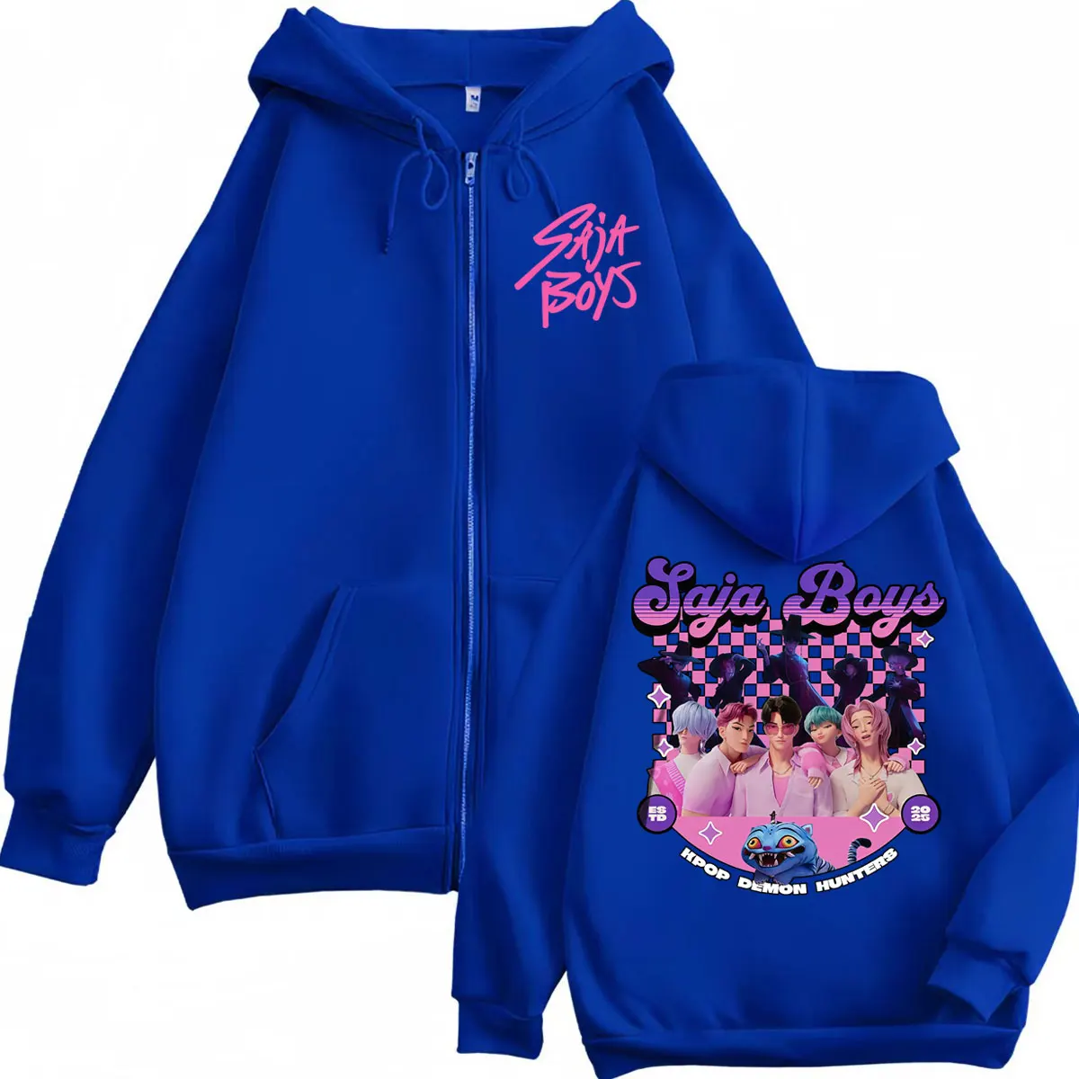 KPop Demon Hunters Merch Zipper Hoodie Men Women Clothing Fashion Cartoon Zip Up Pullovers High Quality Fleece Hooded Sweatshirt