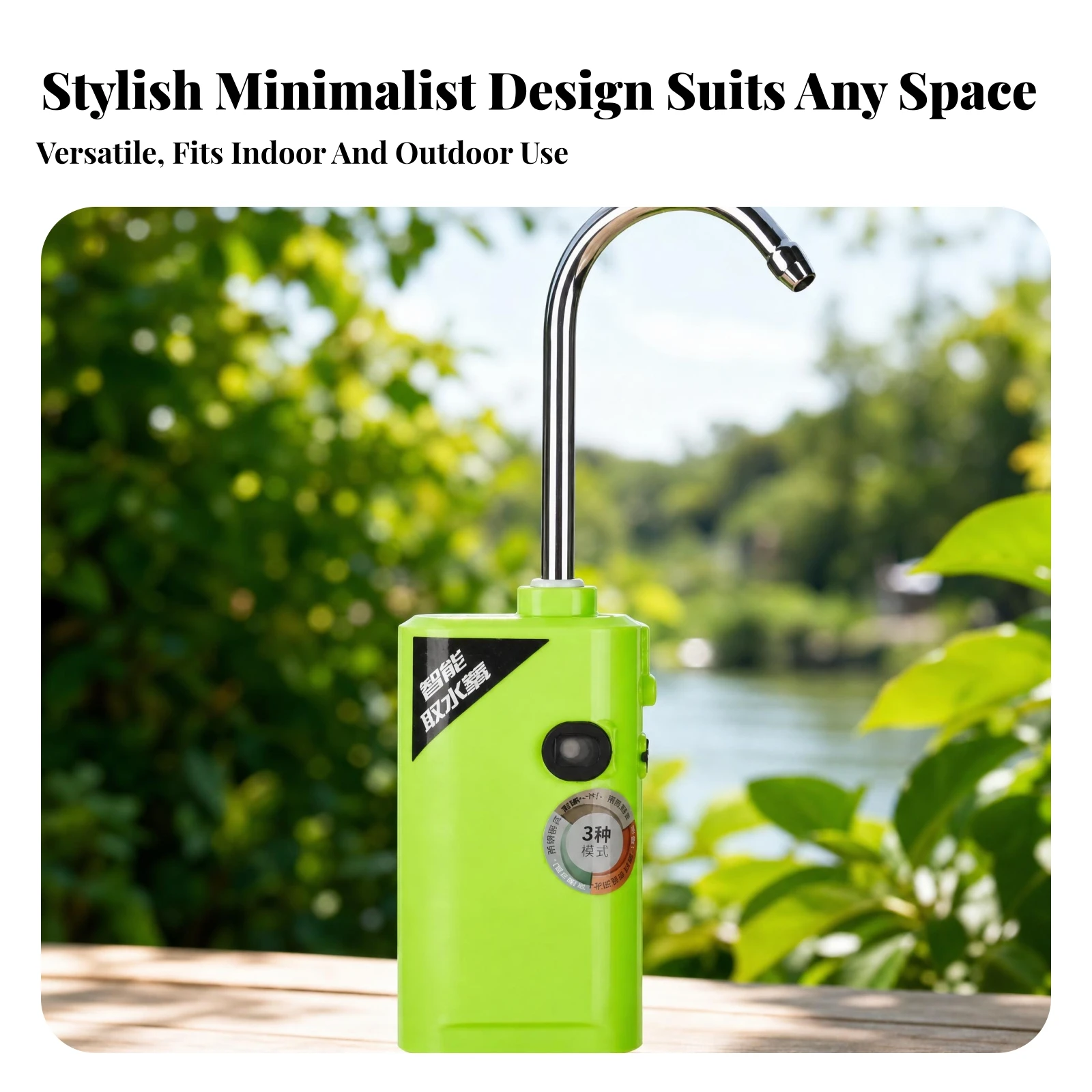 Fishing Liquid Pump Compact Portable Liquid Pump Outdoor Equipment Curved Metal Tube Control Button