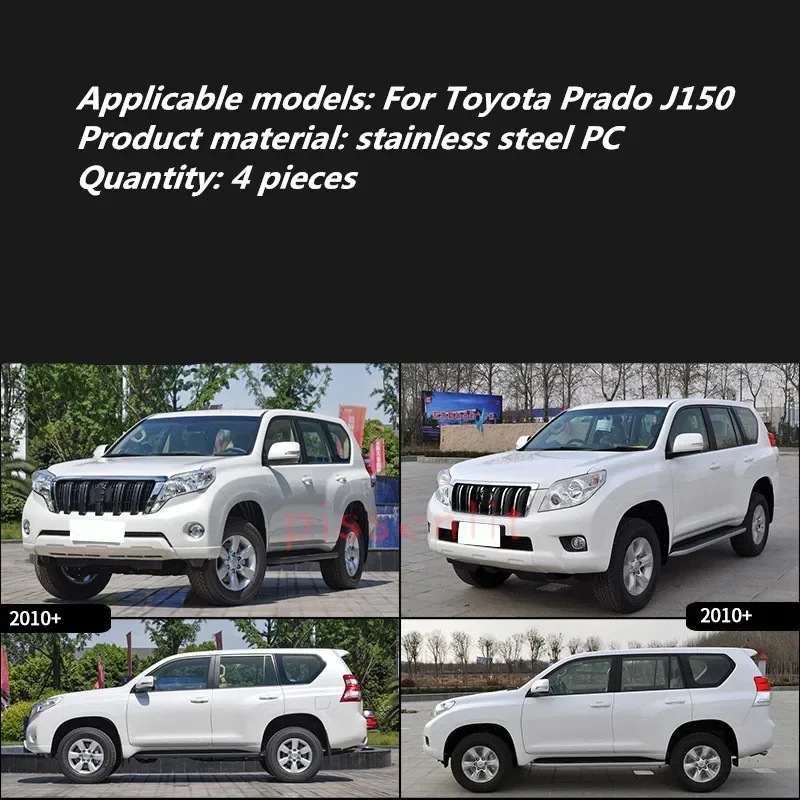 For Toyota Prado J150 10-2019 Window Rain Guards Accessories Window Visors Weathershields Wind Rain Guard Shelters Spoiler Wing