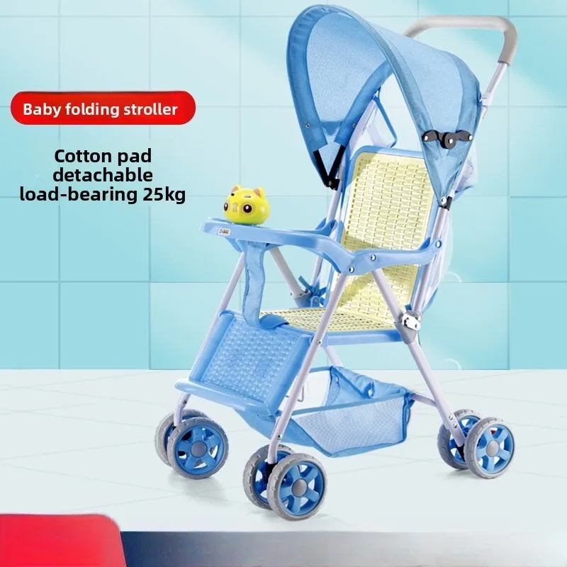 

Ultra-Compact Baby Stroller - Lightweight Foldable Pushchair with Reclining Seat, Portable Umbrella Design for Infants Toddlers