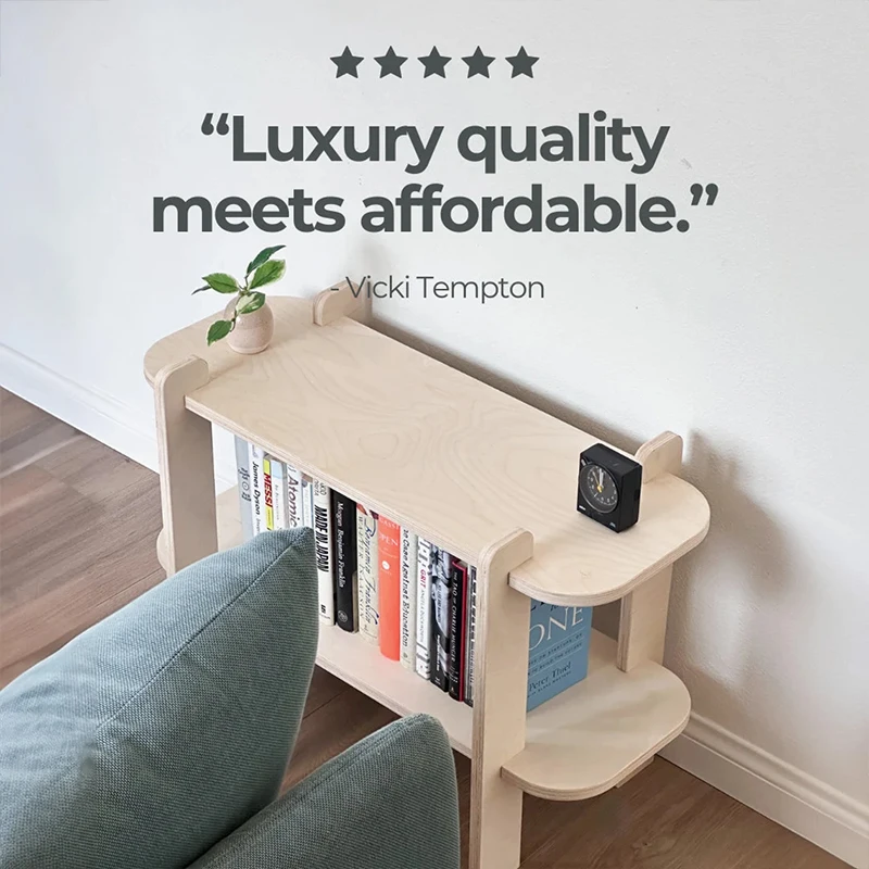 &c Modern Style Wooden Edge Table for Living Room and Bedroom Customized Storage Cabinet Bookshelf