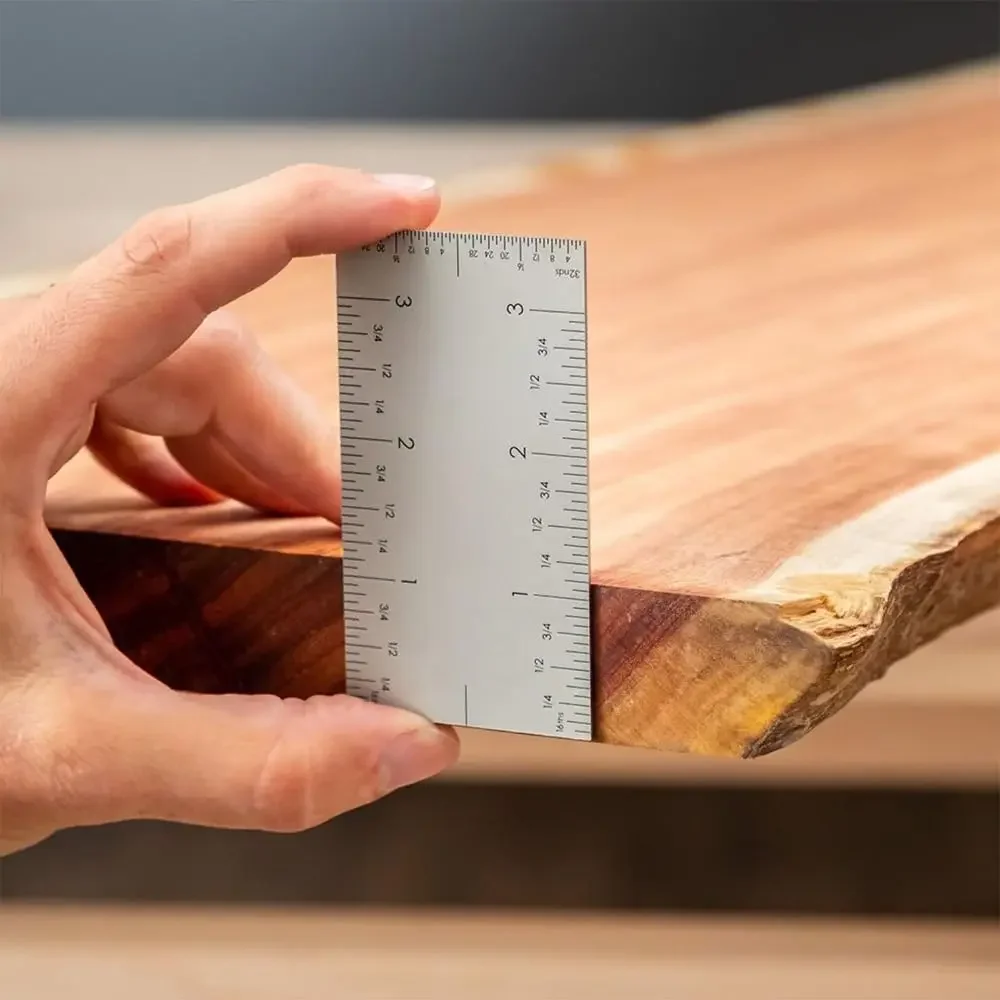 Portable Stainless Steel L-Square | Durable Pocket Rule & Edge Marking Tool | Ideal Woodworker Gift