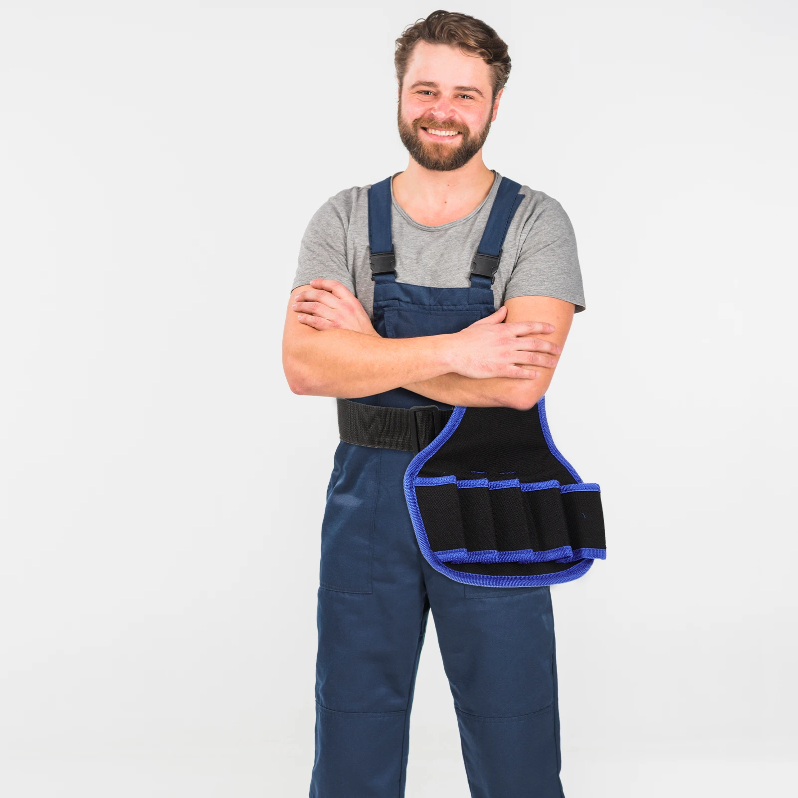 

Garden Tool Belt Durable Waist Bag 101 Blue Small Pouch for Tools Screws Nails Electrician Storage Professional