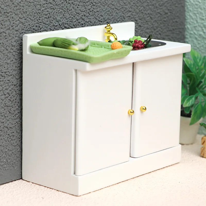 1:12 Dollhouse Miniature Furniture Wash Basin Sink Model DIY Accessories Bathroom Decoration