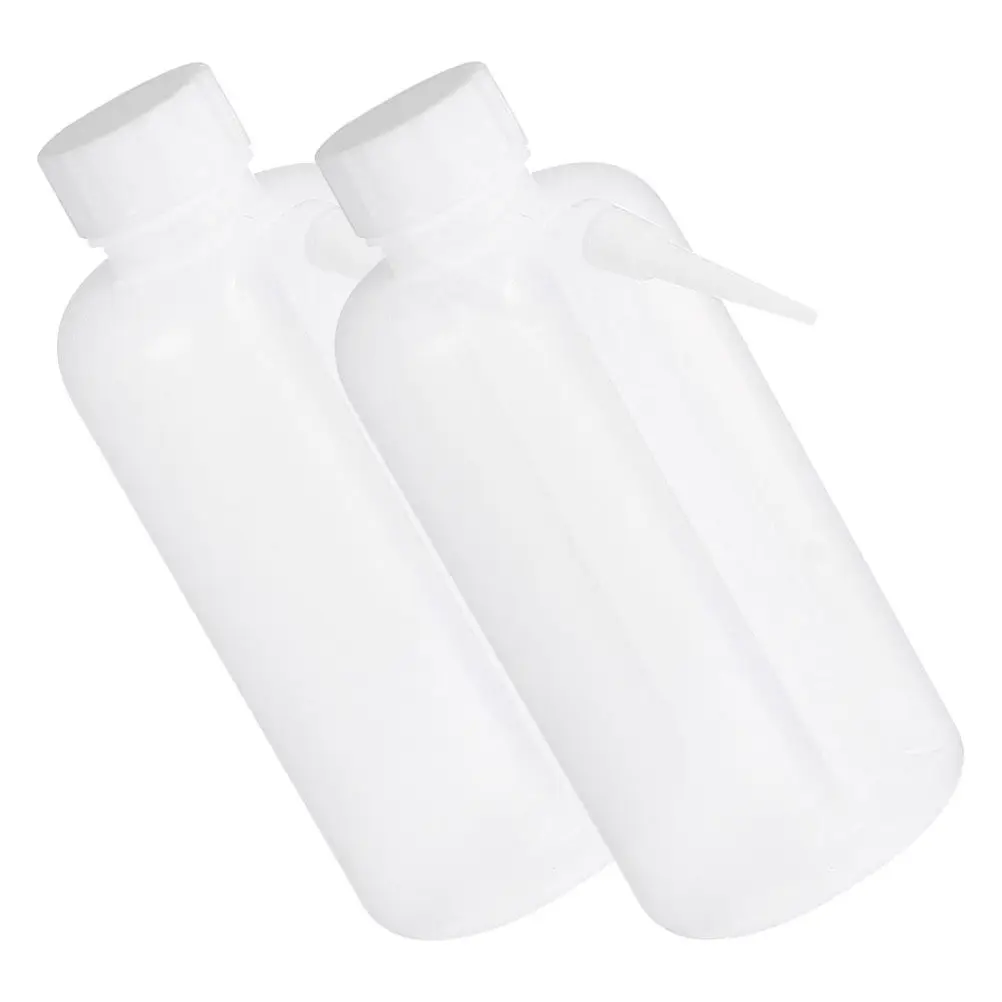 2Pcs Portable Wide Mouth Plastic Wash Bottle 500Ml Squeeze Design for Laboratory Tattooing Watering Terrariums Succulents