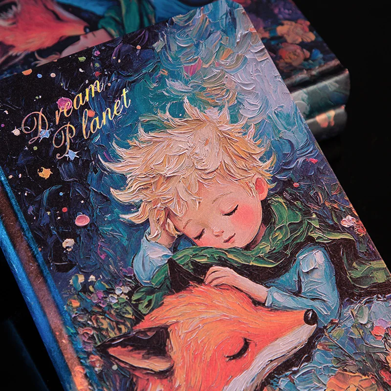 Fantasy illustration notebook, full-color inner page, Dream Planet hardcover diary, European fairy tale oil painting cover