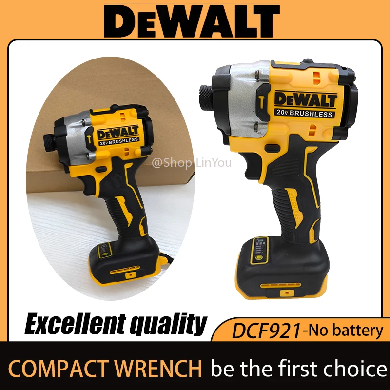 DEWALT DCF921 Llave de impacto Llave de impacto sin escobillas inalámbrica de 20 V Llave de carga de velocidad variable Herramientas eléctricas (sin batería
