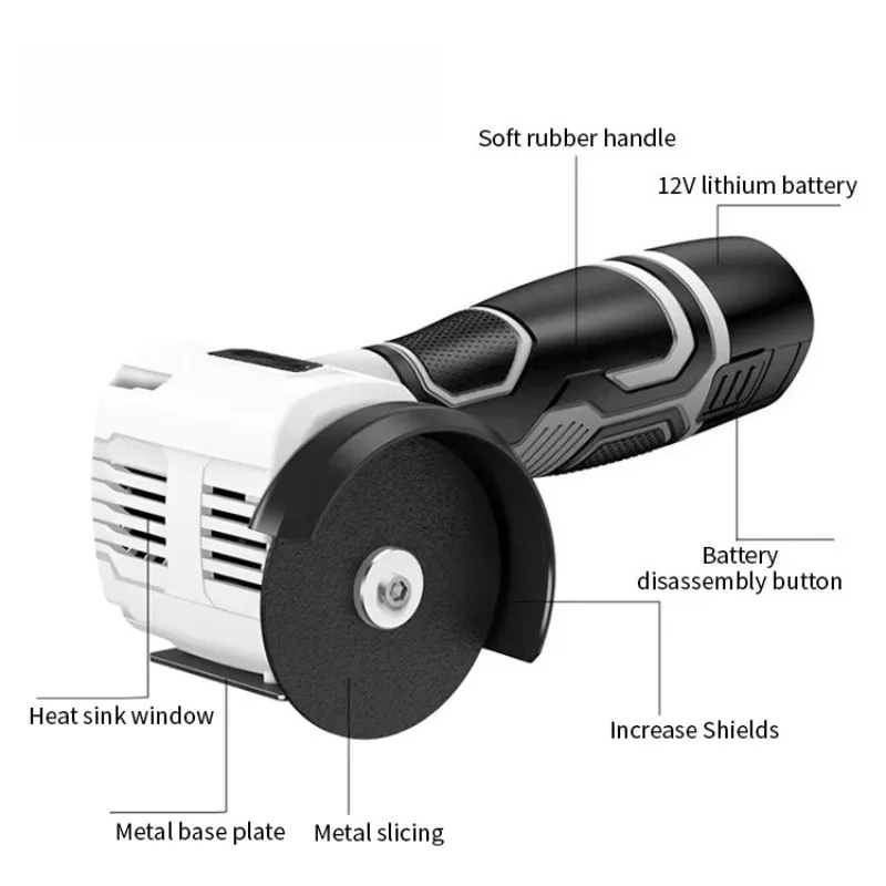 고품질 핸드헬드 앵글 그라인더 7000 RPM 전기 연마 무선 미니 절단기 가정용 충전식