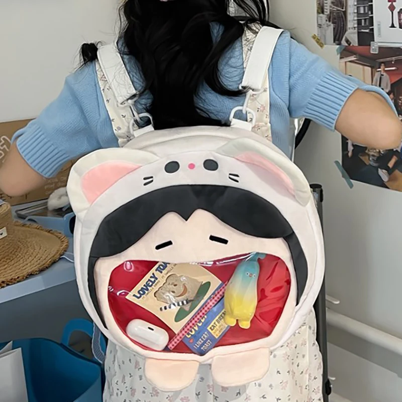 HAEX Kawaii Women Backpacks Fashion Cartoon Patchwork Mochilas Para Mujer Harajuku Anime Aesthetic Designer Light Bags Female