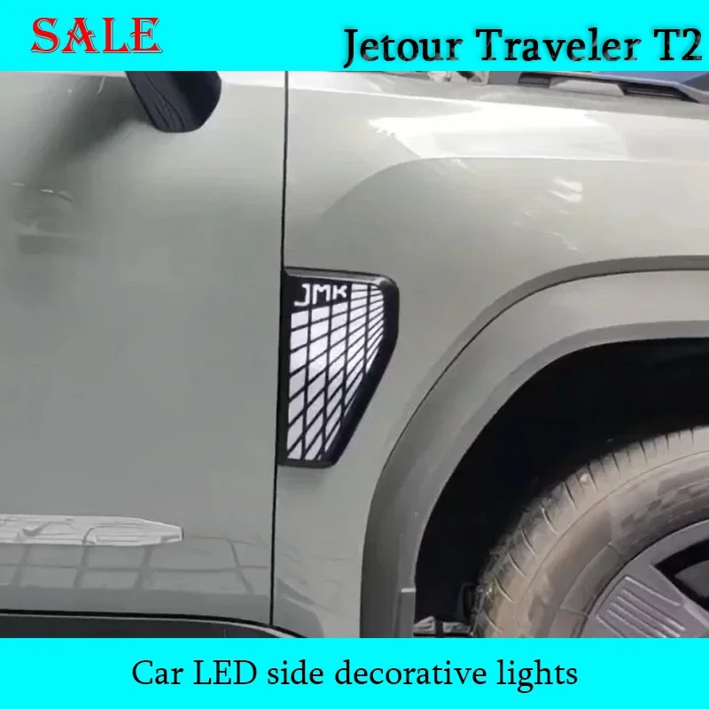 Fit for JETOUR Traveler T2 2023-2024 Car Fender Decorative cover changed to car LED side decorative lights car exterior parts