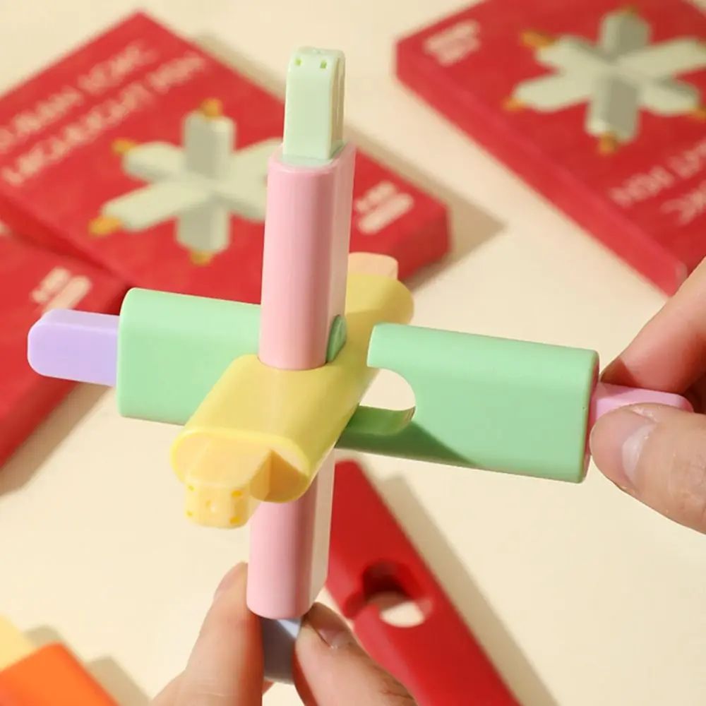 

Quick-Dry Luban Lock Highlighter Dual-Tip Dual-Color Stationery Fluorescent Pen Puzzle Art Panting Pen School Office