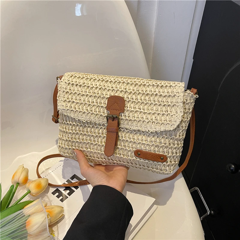 

Fabric Solid Color Hollow Out Shoulder Bags Summer Fashion Casual Women's Bags on Sale 2025 New Versatile Women's Handbags
