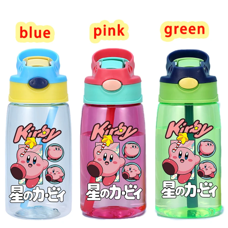 

Star Kirby Kids Water Bottle Boy Girl Outdoors Sport Straw Cup Portable Plastics Drink Bottles Drinking Cups Birthday Gift 2026