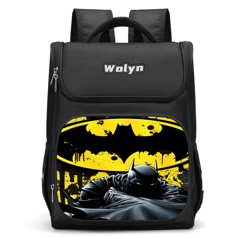 Großes Kind Superheld Batmans Rucksack Junge Mädchen Schult asche für Männer Frauen Reisen Rucksack langlebig und Multi Compartmen