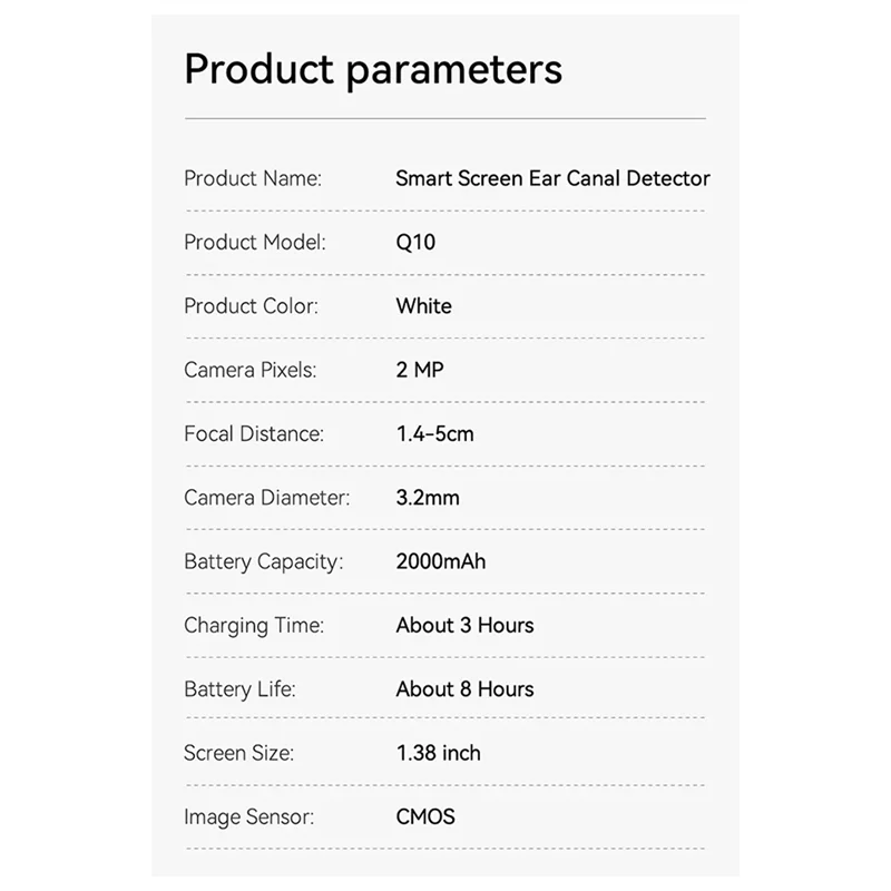 ABMI-نظار الأذن المرئي 1.38 بوصة IPS المنظار اللاسلكي 1080P HD كاميرا الأذن الشمع نظيفة التقاط صورة فيديو فحص الأذن
