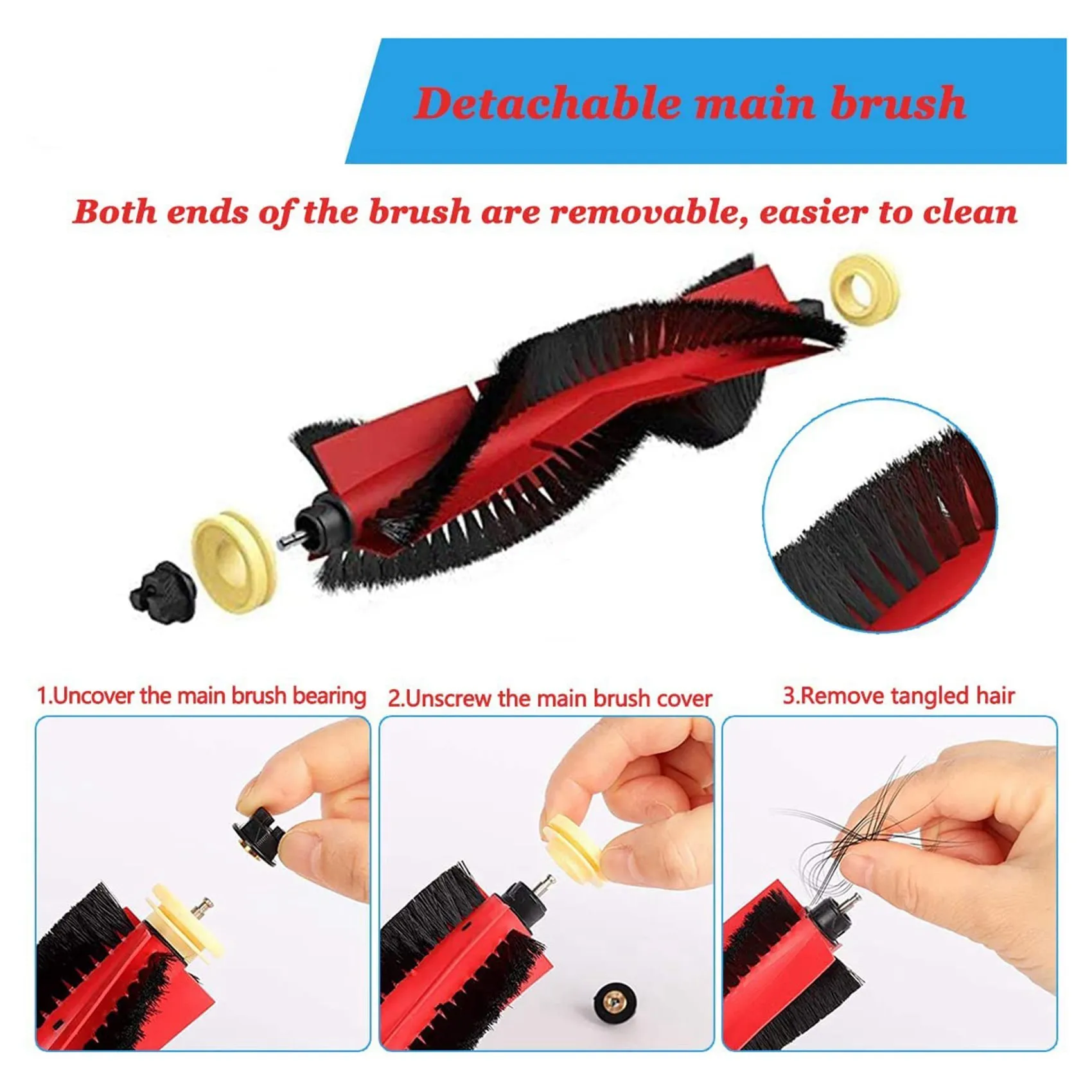 Aksesori untuk Robot penyedot debu S5 Max S6 Max S6 Pure S6 MaxV S50 S51 S55 S60 S65 S5 S6, suku cadang