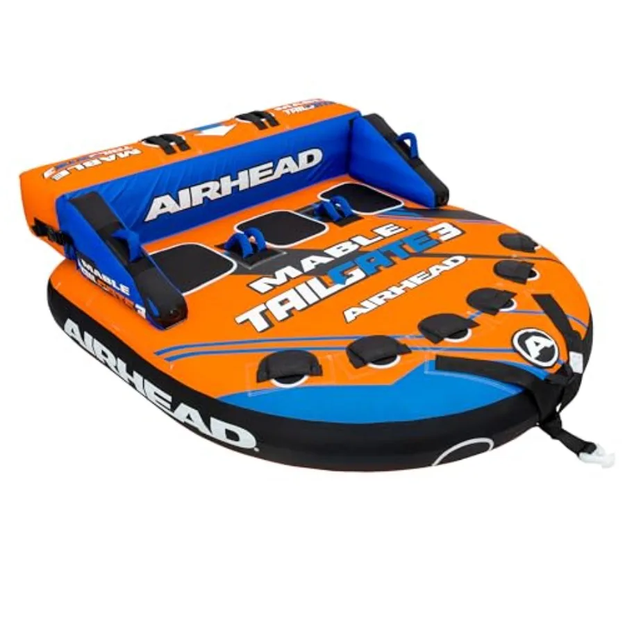 

Mable Tailgate Towable 1-3 Rider Tube Heavy Duty Full Nylon Cover with Zipper EVA Foam Pads Patented Speed Safety Valve for Inf