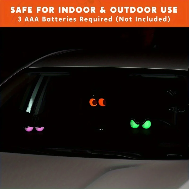 

3-Pack Halloween Indoor Flashing Peeking Eye Light with Timer, Outdoor Party Decorations, Yard Lawn Garden Horror Animated Eyes