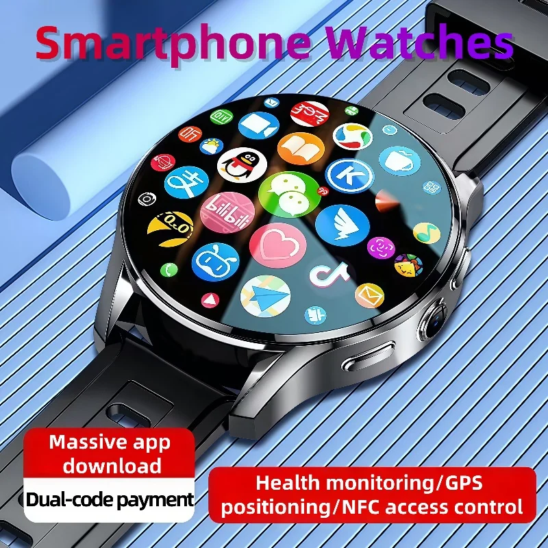 

P68 Смарт-часы 4G Android мужские 466x466 500 Вт двойная камера GPS WIFI Bluetooth 4 ГБ + 128 ГБ монитор сердечного ритма