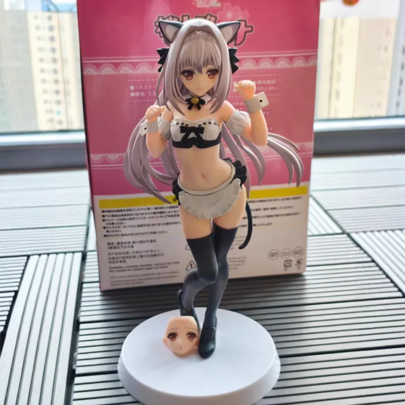 

New Anime Near Moon Girl's Etiquette Boxed Action Figure Model Toy 1/6 Sakura Kogata Luna Cat Ear Maid Collection Figures Gifts