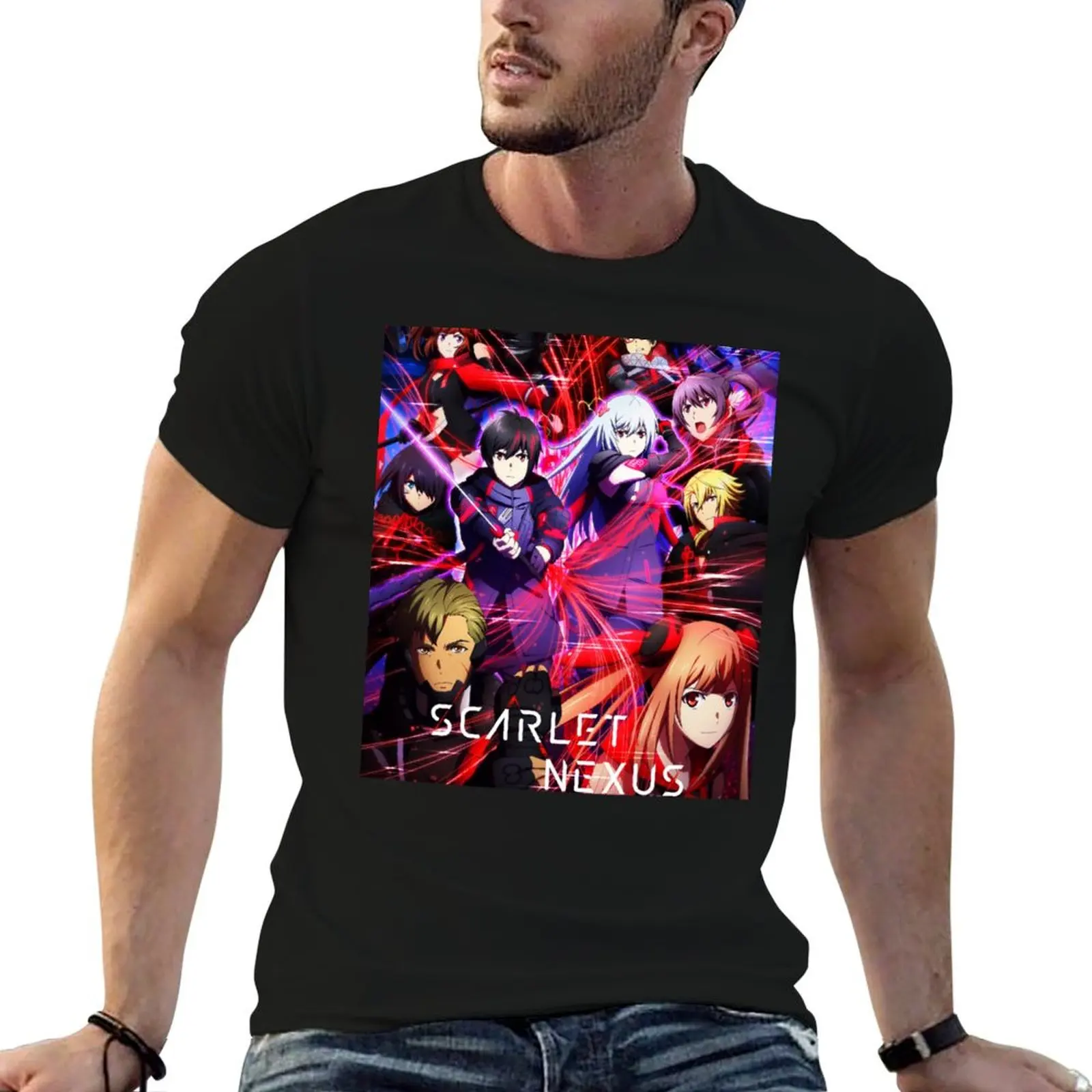 

Copy of Scarlet Nexus Tshirt - Scarlet Nexus Hoodies - Scarlet Nexus Sticker T-Shirt man t shirts graphic T-Shirt