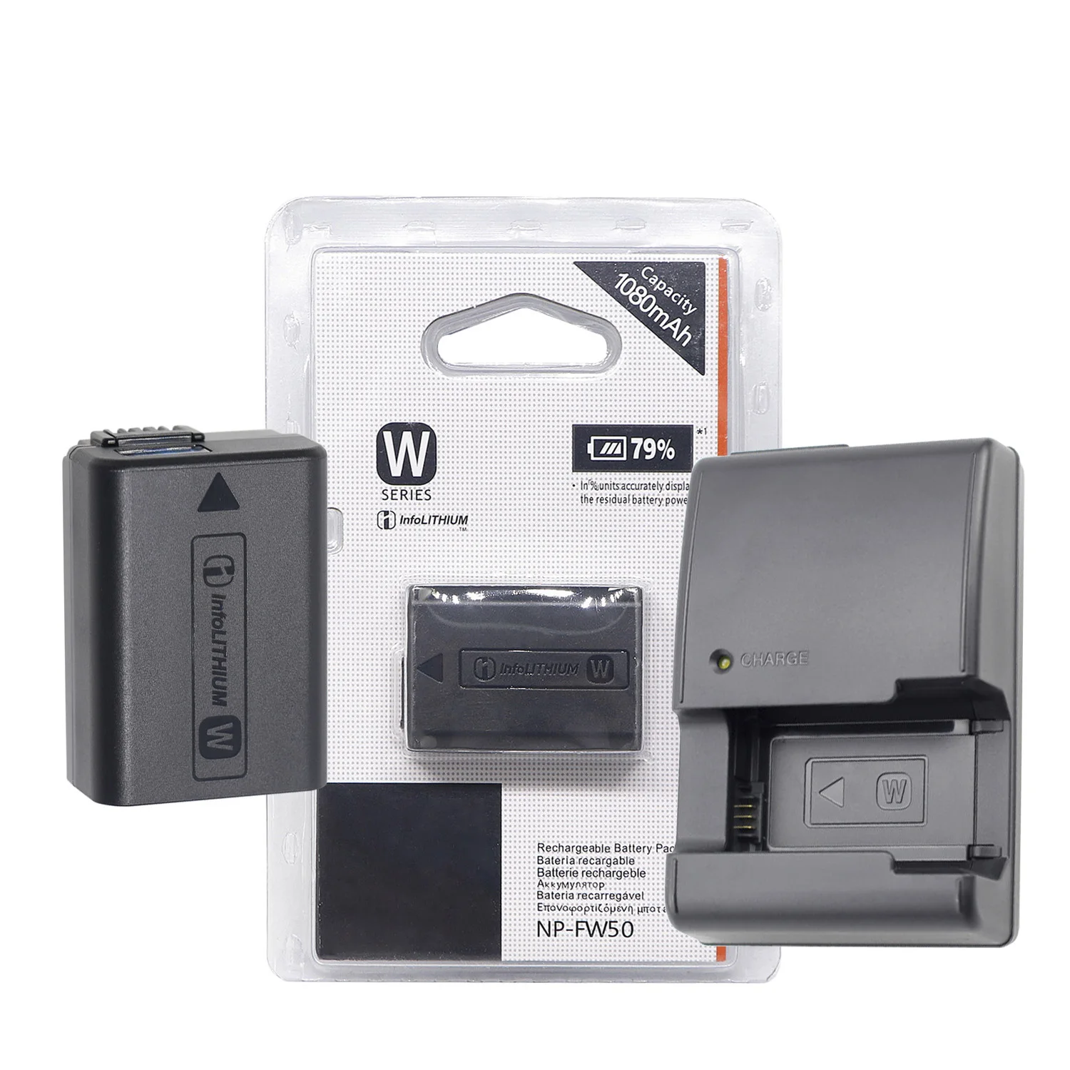 Original NP-FW50 NPFW50 Battery BC-VW1 Charger For SONY NEX-7 NEX-5R NEX-F3 NEX-3D Alpha a6500 a6300 A7M2 A7R II 1080mAh Camere