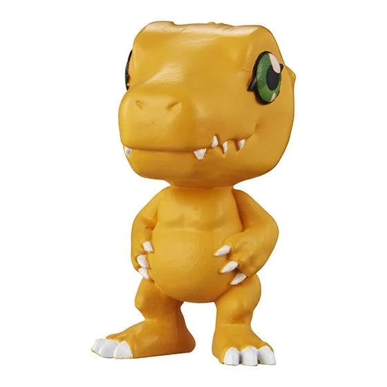 Digimon Adventure Queue Figurines, Agumon, Gabumon, Badamon, Palmon, PVC Keychains, Gashapon Toy