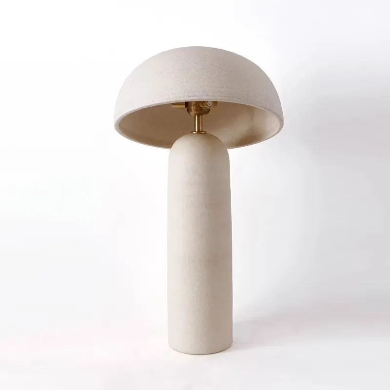 Wabi Sabi Ceramic Table Lamp Japanese Classical Round Lamp Shade Home Appliance Desk Light For Living Room Bedroom Study Decor image 4